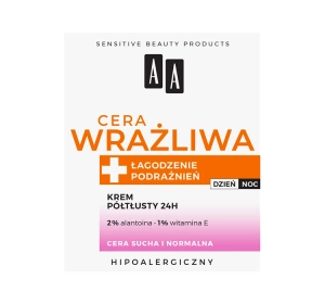 AA SENSITIVE SKIN 24H HALBFETTIGE CREME 50ML