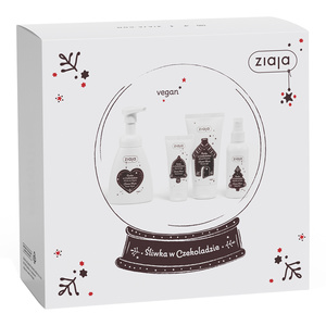 Ziaja Pflaume in Schokolade Geschenkset zur Körperpflege Duschgel 160 ml + Reinigungsschaum 250 ml + Körperspray 100 ml + Handcreme 50 ml
