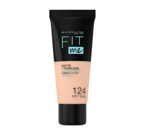 MAYBELLINE FIT ME! MATTE + PORELESS LIQUID FOUNDATION GRUNDIERUNG 124 SOFT SAND 30 ML