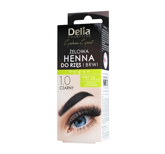 Kliknij na zdjęcie, aby je powiększyć DELIA WIMPERN- UND AUGENBRAUENHENNA IM GEL SCHWARZ 1.0