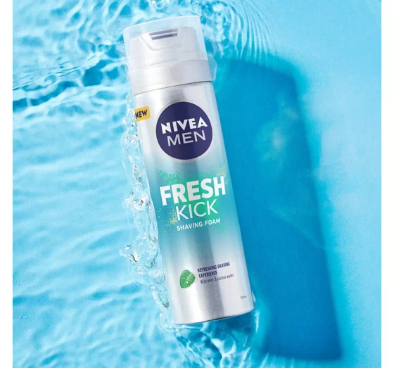 Kliknij na zdjęcie, aby je powiększyć NIVEA MEN FRESH KICK RASIERSCHAUM 200ML