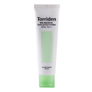 Torriden Balanceful Cica Tone-Up Sun Cream – feuchtigkeitsspendende Gesichtscreme mit Sonnenschutz und grünem Pigment, LSF 50+ PA++++, 60 ml
