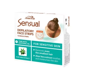 JOANNA SENSUAL KALTWACHSSTREIFEN FÜR DAS GESICHT MIT ALOE FÜR EMPFINDLICHE HAUT 12 STÜCK