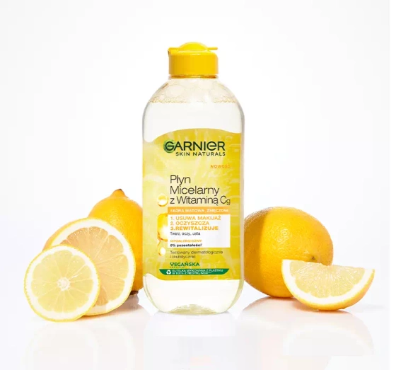 Kliknij na zdjęcie, aby je powiększyć GARNIER SKIN NATURALS VITAMIN C MIZELLENWASSER 400ML