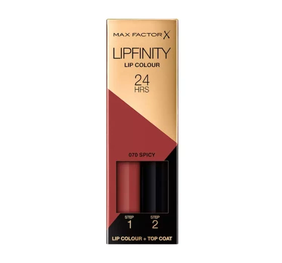 Kliknij na zdjęcie, aby je powiększyć MAX FACTOR LIPFINITY LIP COLOUR LIPPENSTIFT SPICY 070