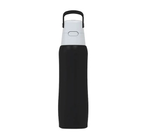 Dafi Solid Steel Cold Thermische Filterflasche mit Aktivkohlefilter 0,5 l Schwarz