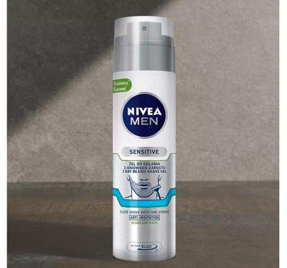 NIVEA MEN Sensitive Rasiergel für 3-Tage-Bart, 200 ml