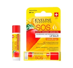 EVELINE SOS ARGAN OIL NÄHREND-REGENERIERENDER LIPPENBALSAM SPF10 EXOTIC MANGO