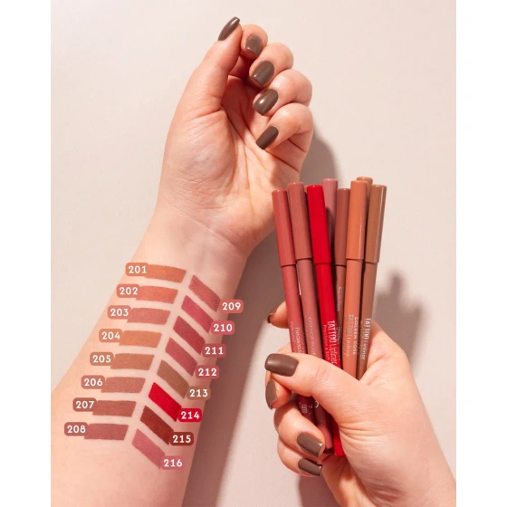 Golden Rose Tattoo Lipliner Wasserfester Lippenkonturenstift 202 Pinky Nude 1,2 g