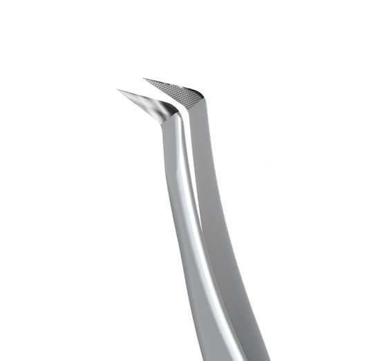 Staleks Pro Expert Lash Brow Professionelle Wimpernpinzette mit Rillen TE-44/12