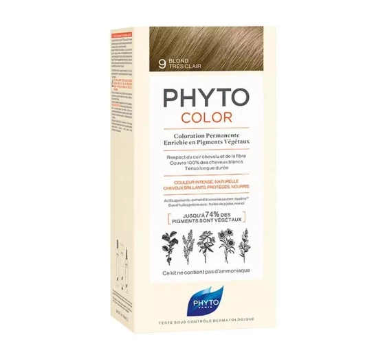 Kliknij na zdjęcie, aby je powiększyć PHYTO PHYTOCOLOR HAARFARBE 9 VERY LIGHT BLONDE
