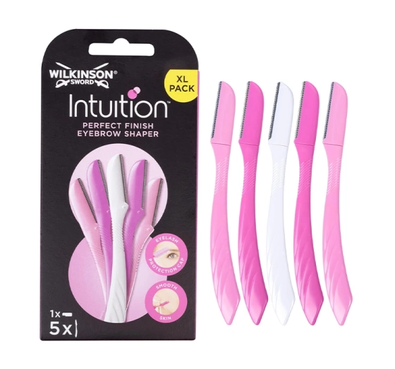 Kliknij na zdjęcie, aby je powiększyć WILKINSON SWORD INTUITION PERFECT FINISH EINWEGRASIERER FÜR AUGENBRAUEN UND GESICHT 5 STÜCK