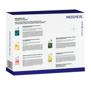 Mediheal Korean Skincare Set Tuchmasken Mediheal Vitamin C 24 ml + Mediheal Madecassoside 24 ml + Mediheal Collagen 24 ml + Mediheal Teatree 24 ml + Mediheal Ceramide 24 ml
