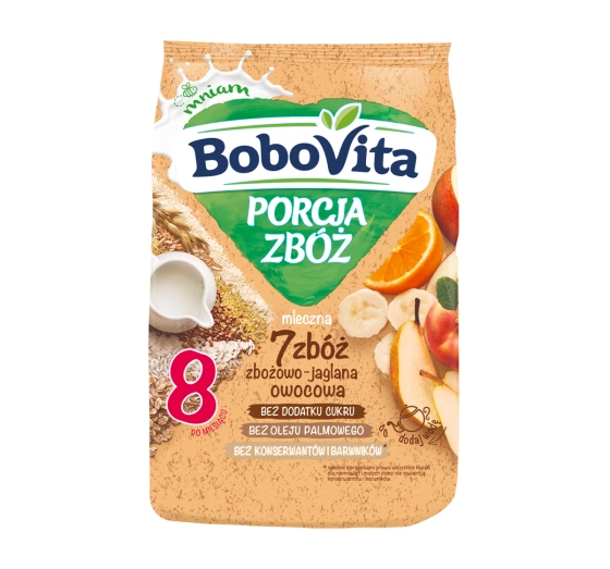 BoboVita Porcja Zbóż Milchbrei Getreide-Hirse Früchte 210g