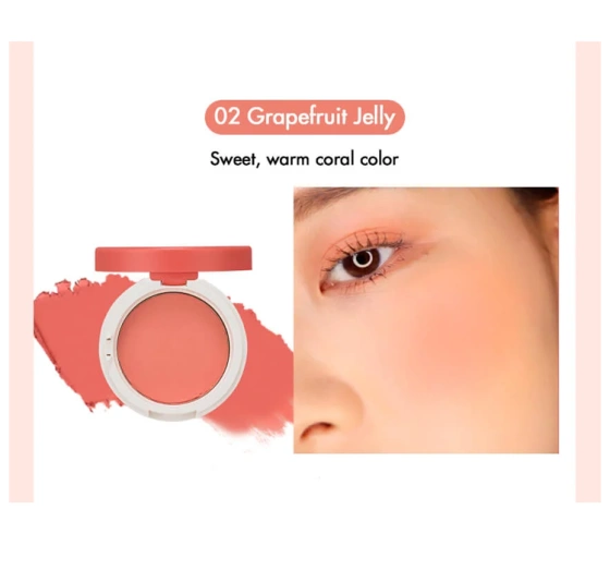 Kliknij na zdjęcie, aby je powiększyć HOLIKA HOLIKA JELLY DOUGH BLUSHER WANGENROUGE 02 GRAPEFRUIT JELLY 4,2G