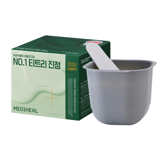 Kliknij na zdjęcie, aby je powiększyć Mediheal Derma Modeling Pack Teatree Calming Gesichtspflege-Set Algenmaske 28 g + Serum 2 ml