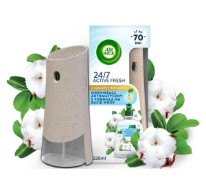 Air Wick 24/7 Active Fresh Set automatischer Lufterfrischer + Nachfüller Baumwollblüte