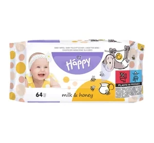 Bella Baby Happy Feuchttücher für Babys Milk & Honey 64 Stück