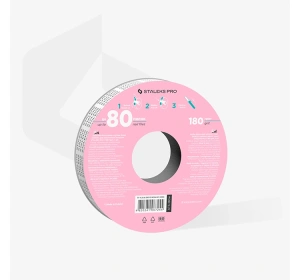 Staleks Pro Bobbinail Selbstklebendes weißes Schleifband Expert 180 grit auf Rolle 7 m