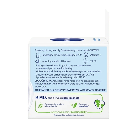 NIVEA 24h Feuchtigkeit Tagescreme mit SPF30 50ml