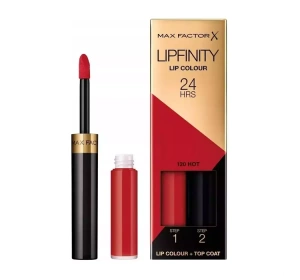 Max Factor Lipfinity flüssiger Lippenstift 135 Lavish Glamour 2,3ml + Top Coat 1,9g