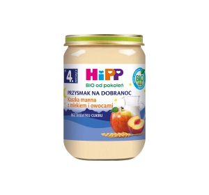 HiPP Bio Gläschen-Dessert nach dem 4. Monat Grießbrei mit Milch und Früchten 190 g