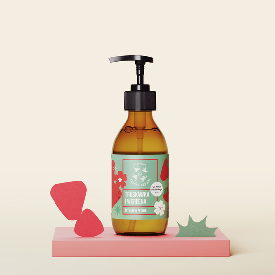 Kliknij na zdjęcie, aby je powiększyć Mydlarnia Cztery Szpaki Geschenkset mit Naturkosmetik Erdbeere und Verbene Flüssigseife 300 ml + Massageöl 100 ml