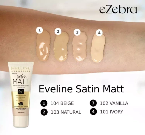 EVELINE SATIN MATT MATTIERENDE GRUNDIERUNG 103 NATURAL 30ML
