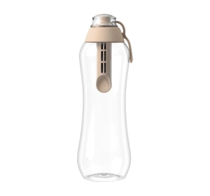 Dafi Soft Wasserflasche mit Aktivkohlefilter 0,5 l Beige