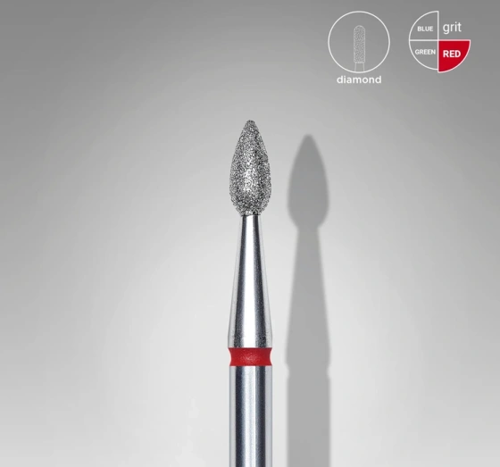 Staleks Pro Expert Diamantfräser Tropfen Rot FA40R023/5