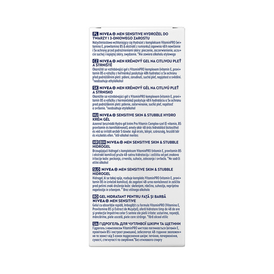 NIVEA MEN SENSITIVE CREME-GEL FÜR GESICHT UND 3-TAGE-BART 50ML