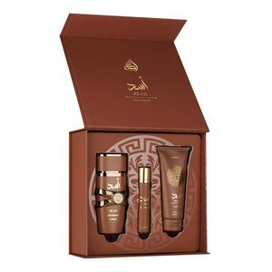 Lattafa Asad Bourbon Eau de Parfum Spray 100 ml + 12 ml + Duschgel 100 ml