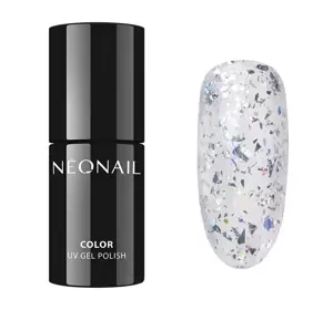 NEONAIL CRAZY IN DOTS HYBRDILACK 9238 SILVER CONFETTI 7,2ML