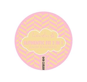 LOVELY AUTHENTIC FIT 2IN1 FOUNDATION IN PUDER 04N CARAMEL 9,5G