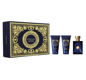 VERSACE DYLAN BLUE POUR HOMME EDT SPRAY 50ML + DUSCHGEL + AFTER SHAVE LOTION SET