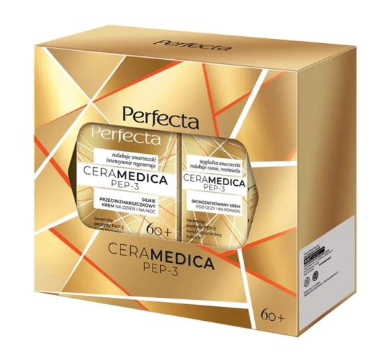 Perfecta Ceramedica Pep-3 Gesichtspflegeset Creme für Tag und Nacht 60+ + Augemnpflege