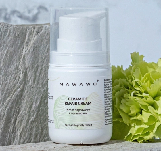 Kliknij na zdjęcie, aby je powiększyć MAWAWO CERAMIDE REPAIR CREAM REGENERIERENDE CREME MIT CERAMIDEN 30ML