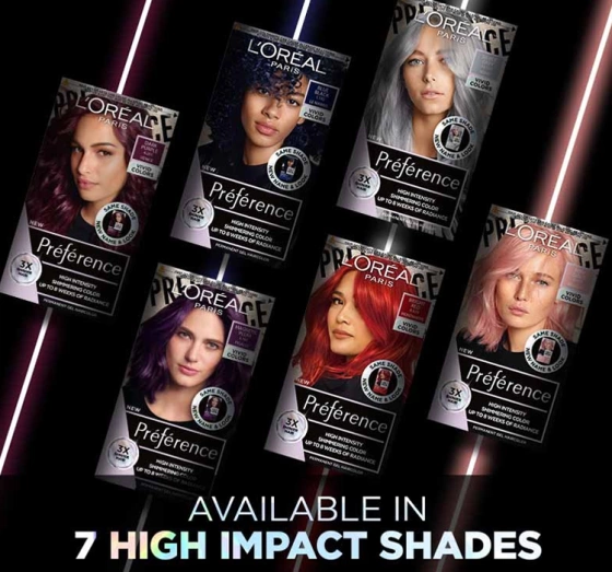 Kliknij na zdjęcie, aby je powiększyć LOREAL PREFERENCE VIVID COLOURS HAARFARBE 3.161 MAGNETIC PLUM