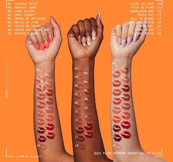 NYX PROFESSIONAL MAKEUP DUCK PLUMP LIPGLOSS 02 BANGIN' BARE 7ML