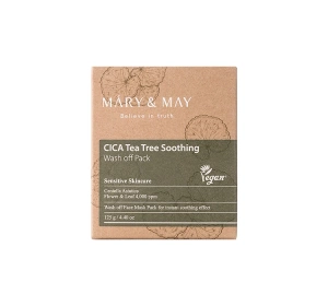 Mary&May Vegan CICA Tea Tree Soothing Wash off Pack – beruhigende Gesichtsmaske 125 g