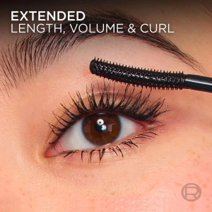 L’Oréal Paris Telescopic Extensionist Mascara – wasserfeste Mascara für voluminöse und verlängerte Wimpern, Waterproof Black, 9,9 ml