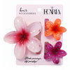 eCarla – Set mit drei Haarklammern in Form von hawaiianischen Blumen „Vacay Flower“ SP444 Ombre