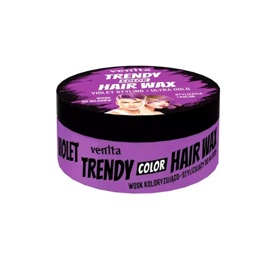 VENITA TRENDY COLOR HAIR WAX – FARB- UND STYLINGWACHS FÜR DAS HAAR, VIOLET, 75 G