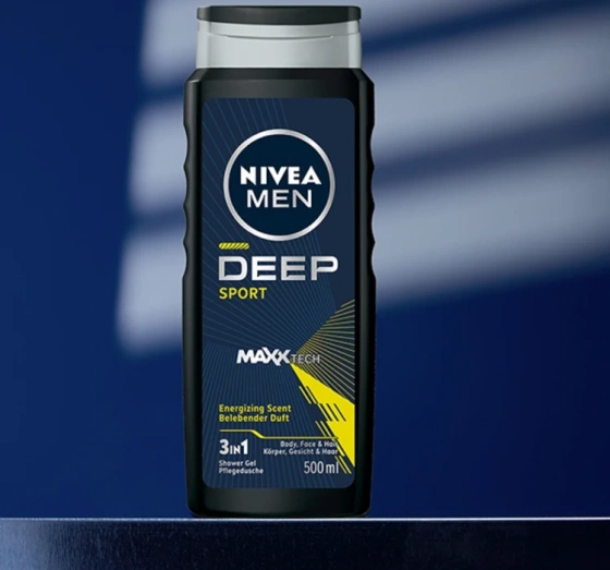 Kliknij na zdjęcie, aby je powiększyć NIVEA MEN DEEP SPORT DUSCHGEL 3IN1 FÜR MÄNNER 500ML