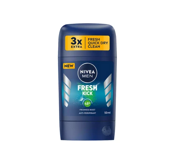 Kliknij na zdjęcie, aby je powiększyć NIVEA MEN FRESH KICK ANTITRANSPIRANT STICK FÜR MÄNNER 50ML