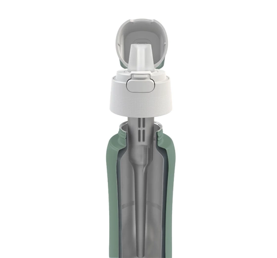 Dafi Solid Steel Cold Thermische Filterflasche mit Aktivkohlefilter 0,5 l Grün