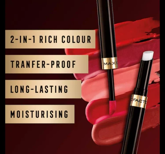 Kliknij na zdjęcie, aby je powiększyć MAX FACTOR LIPFINITY LIP COLOUR LIPPENSTIFT SPICY 070