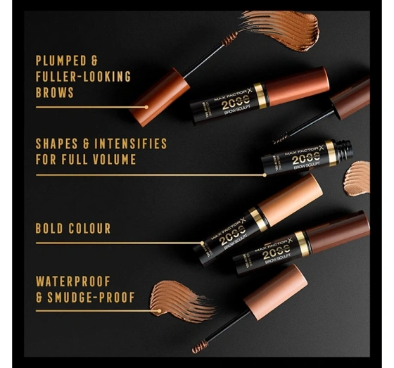 Kliknij na zdjęcie, aby je powiększyć Max Factor 2000 Calorie Brow Sculpt Augenbrauengel 003 Brown 4,5ml