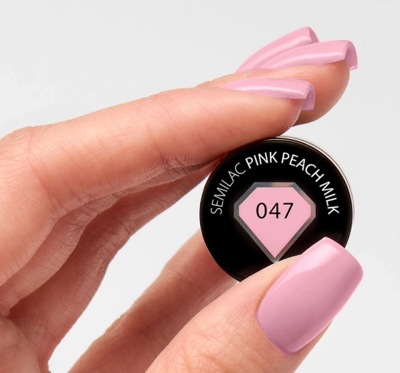 SEMILAC UV HYBRID NAGELLACK PINK PEACH MILK 047