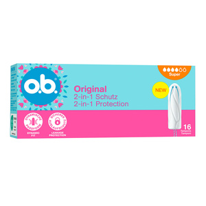O.B. Original Reliable Protection Tampons Super 16 Stück